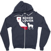 californian boxer lover Zipper Hoodie