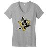 go! penguin go! Women's V-Neck T-Shirt