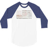 Vintage Usa Flag 3/4 Sleeve Shirt