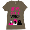 Women's March Hear Our Voice Ladies Fitted T-Shirt