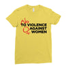 no violence against women's Ladies Fitted T-Shirt