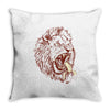 banana eating lion Throw Pillow