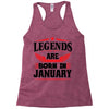 Legends Are Born In January Racerback Tank