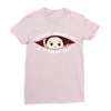 August Peeking Out Baby Boy Ladies Fitted T-Shirt