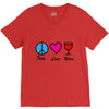 peace love wine V-Neck Tee