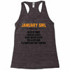 January Girl Hated By Many Racerback Tank