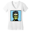frankenstein pop art Women's V-Neck T-Shirt