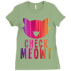 CHECK MEOWT CAT Ladies Fitted T-Shirt
