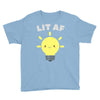 lit af kawaii light bulb Youth Tee