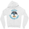 crazy penguin lady Zipper Hoodie