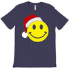 smiley face wears santa hat merry christmas T-Shirt