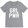 girl power white logo V-Neck Tee