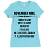 Super November Girl Ladies Fitted T-Shirt