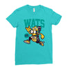wats (2) Ladies Fitted T-Shirt