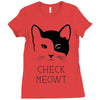 CHECK MEOWT Ladies Fitted T-Shirt