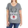 christmas reindeer rudolph Ladies Curvy T-Shirt
