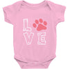 love paw rhinestud Baby Onesie