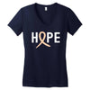 Hope Uterine Cancer Awareness Women's V-Neck T-Shirt