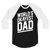 world's okayest dad funny 3/4 Sleeve Shirt
