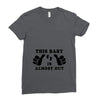 This Baby is Almost Out Ladies Fitted T-Shirt
