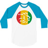 rasta lion head reggae dub step music dance 3/4 Sleeve Shirt