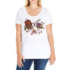 bar fight Ladies Curvy T-Shirt
