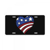 disstressed america flag heart License Plate