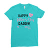 Happy Fathers Day Daddy! Baby Girl Any Name Customized Ladies Fitted T-Shirt