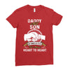 daddy and son not always eye to eye Ladies Fitted T-Shirt