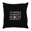 cat command Throw Pillow
