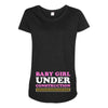 Baby Girl Under Construction Maternity Scoop Neck T-shirt