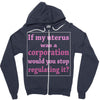 If My Uterus Zipper Hoodie