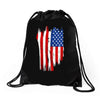sa distress flag cool american Drawstring Bags