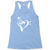 music heart rock baseball jersey Racerback Tank