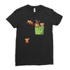 pocket red pandas Ladies Fitted T-Shirt
