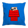snoopy parody pug w Throw Pillow