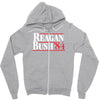 reagan bush '84 80's retro political party Zipper Hoodie