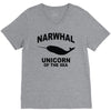 narwhal whale V-Neck Tee