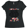 mama bear message Women's Triblend Scoop T-shirt