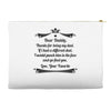 Dear Daddy, Thanks for Being my Dad Baby Boy Letter to Father Accessory Pouches