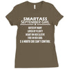 Smartass September Girl Ladies Fitted T-Shirt