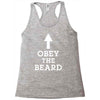 obey the beard funny Racerback Tank