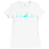 sailing heart beat Ladies Fitted T-Shirt