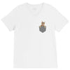 Cat Pocket V-Neck Tee