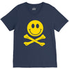 smiley pirate skull and crossbones V-Neck Tee