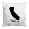 Whale's Vagina CA Throw Pillow