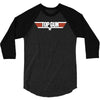 top gun logo cool retro 3/4 Sleeve Shirt