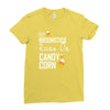 candy corn Ladies Fitted T-Shirt