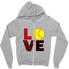 love softball Zipper Hoodie