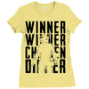 winner winner chicken dinner 3b Ladies Fitted T-Shirt
